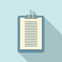 Poster - Document clipboard icon, flat style