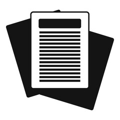 Poster - Archive documents icon, simple style