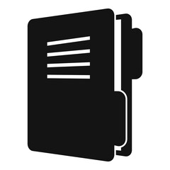 Sticker - Classic folder doc icon, simple style