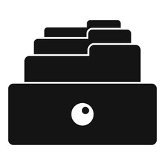 Poster - Copy storage documents icon, simple style