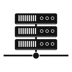 Poster - Network server documents icon, simple style