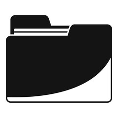Poster - Work folder icon, simple style