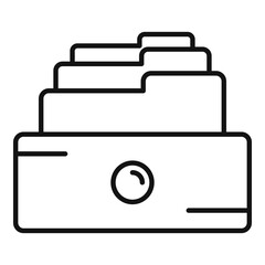 Poster - copy storage documents icon, outline style