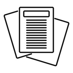 Poster - archive documents icon, outline style