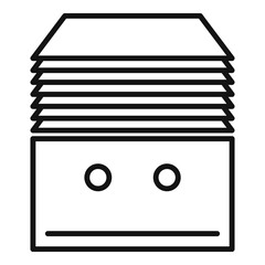 Poster - stack documents icon, outline style