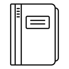 Poster - folder documents icon, outline style