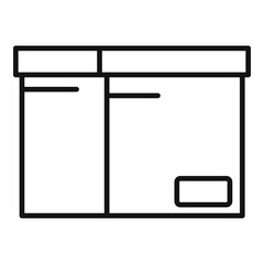 Poster - documents carton box icon, outline style