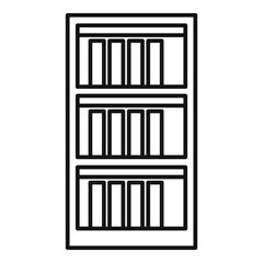 Poster - folder office furniture icon, outline style