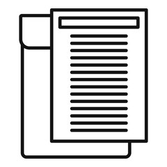 Poster - envelope documents icon, outline style