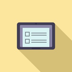 Poster - To-do list tablet icon, flat style