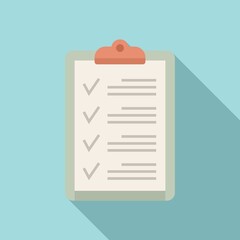 Poster - To-do list clipboard icon, flat style
