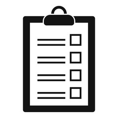 Poster - Check to-do list icon, simple style