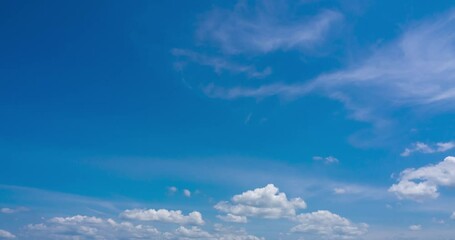 Wall Mural - blue sky with fluffy clouds background, sky with cloudy weather. nature scenery. blue sky with cloud