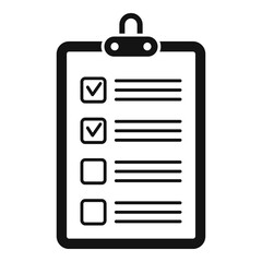 Poster - To-do list paper icon, simple style