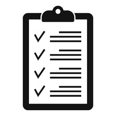 Poster - To-do list clipboard icon, simple style