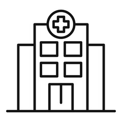 Canvas Print - Medical building icon, outline style