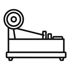 Canvas Print - Sewing textile machine icon, outline style