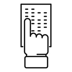 Poster - inclusive lesson icon, outline style