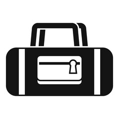 Poster - Sport bag icon, simple style