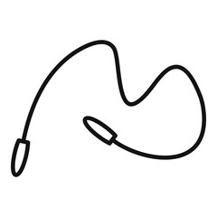 Poster - jump rope icon, outline style
