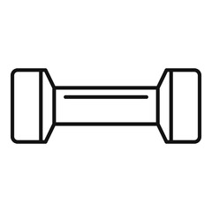 Wall Mural - Gym dumbbell icon, outline style