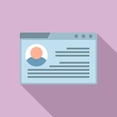 Poster - Online personal information icon, flat style