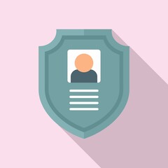 Poster - Secured personal information icon, flat style
