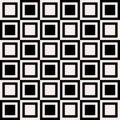 Aufkleber - 6x6 shessboard ornament. Vector triple ornament. Checkers same black and white squares.