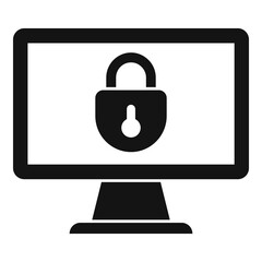 Poster - multi-factor authentication icon, simple style