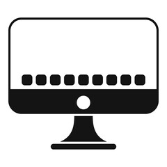 Poster - Pc operating system icon, simple style