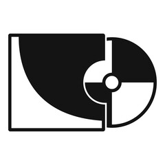 Poster - Cd icon, simple style