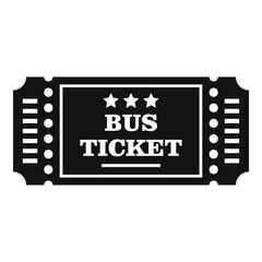Poster - smart bus ticket icon, simple style