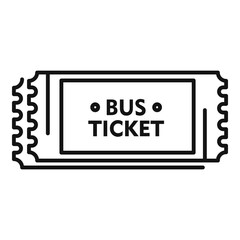 Wall Mural - Validator bus ticket icon, outline style