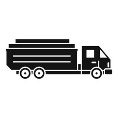 Poster - Metallurgy truck icon, simple style