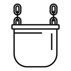 Canvas Print - Metallurgy cauldron icon, outline style