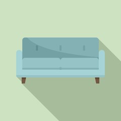 Wall Mural - Soft sofa icon, flat style