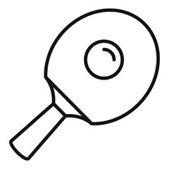 Poster - ping pong pad icon, outline style