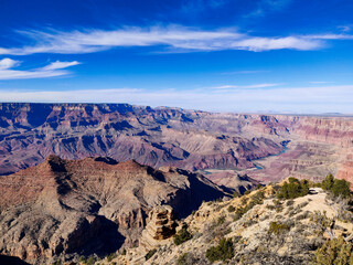 Poster - View on the South Rim from the desert, Grand Canyon National Park, USA