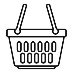 Poster - Shop basket icon, outline style