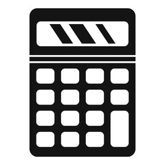 Poster - Office calculator icon, simple style