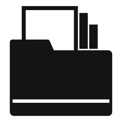 Poster - Space organization folder icon, simple style