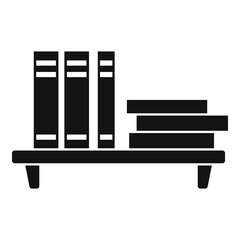 Fototapete - Book shelf icon, simple style
