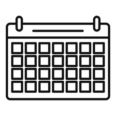 Poster - Space organization calendar icon, outline style