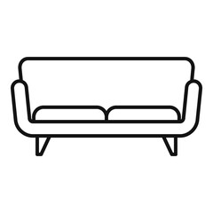 Poster - Soft sofa icon, outline style