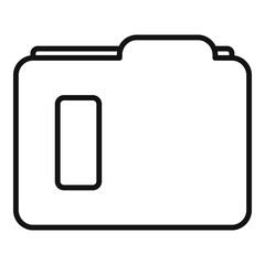 Poster - carton folder icon, outline style