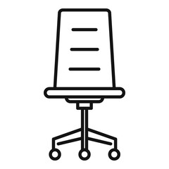 Poster - Office armchair icon, outline style
