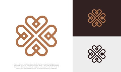 Ornament logo design. Motif symbol vector illustration.