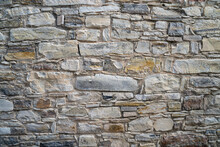 Closeup Shot Of A Rough Old Stone Brick Wall