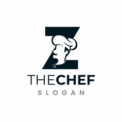 Wall Mural - Letter Z Chef Logo , Initial Restaurant Cook Vector Design