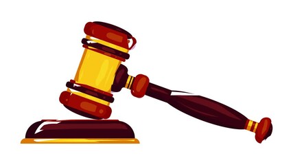 Poster - Judge hammer icon animation